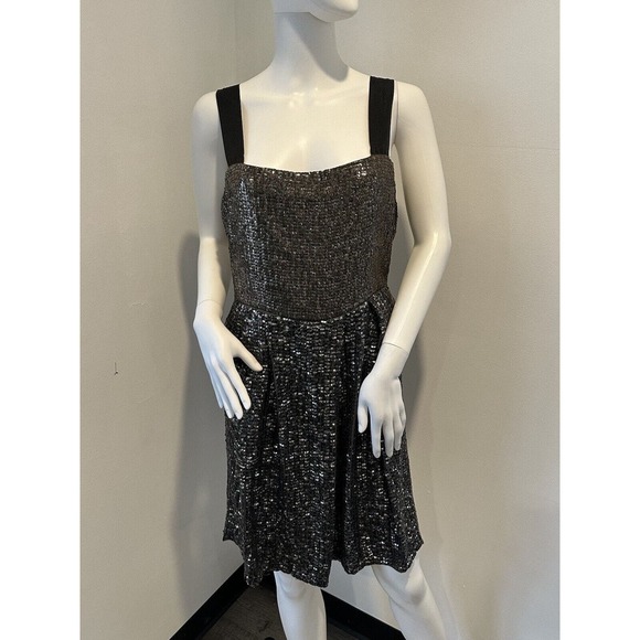 REISS Womens Gold Silver Sequin Dress Size 8 US - Picture 8 of 15